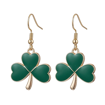 Болтаться серьги сплава эмали, с 304 нержавеющей стали серьги крючки, клевер