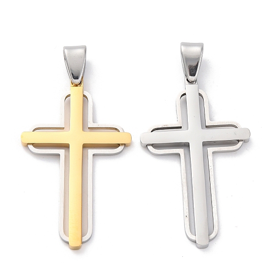 304 подвески из нержавеющей стали, крест прелести, ионное покрытие (ip)