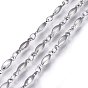 304 Stainless Steel Link Chains, Soldered, Oval
