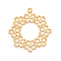 Alloy Open Back Bezel Pendants, for DIY UV Resin, Epoxy Resin, Pressed Flower Jewelry, Flower