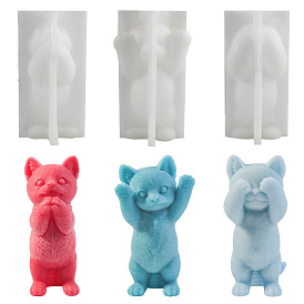 DIY Candle Silicone Molds, for Candle Making, 3D Cat Shape