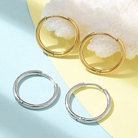 Ионное покрытие (ip) 304 серьги-кольца из нержавеющей стали для женщин
