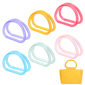12шт. 6 цвета пластиковые ручки для сумок с D-образными кольцами, принадлежности для изготовления сумок