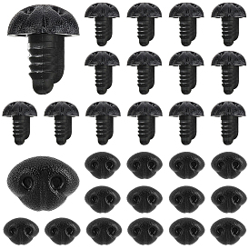 15Pcs Plastic Craft Safety Screw Dog Noses, Plush Toys Doll Making Supplies