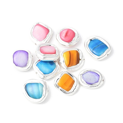 Гальванические шарики из натуральной оболочки, окрашенные, самородки, разноцветные