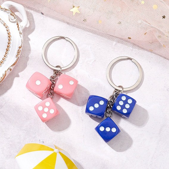 Пластиковый брелок, с железными разрезными брелоками, диск