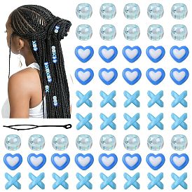 Ensemble d'outils de coiffure pour tresses et twists en acrylique, bijoux pour dreadlocks