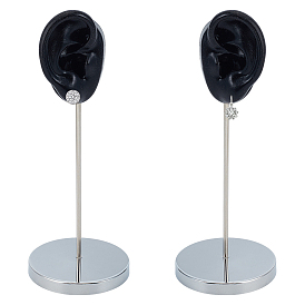 2 сумки 2 стили силиконовые подставки для сережек в форме ушей, с железной основой, органайзер для украшений для хранения серег, платина