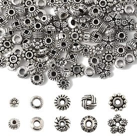 100 шт. 10 бусины из сплава в тибетском стиле, без никеля , разнообразные