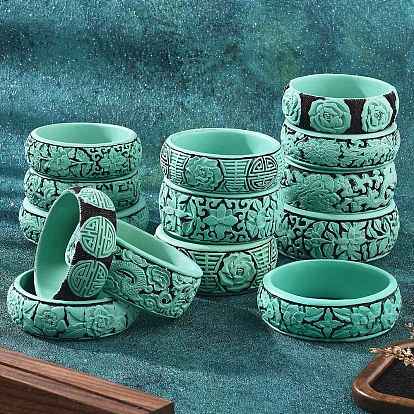 Браслеты из киновари в китайском стиле, резные лакированные браслеты для женщин