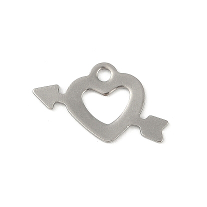 201 подвески из нержавеющей стали, стрела сквозь сердце оберег