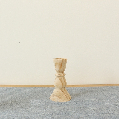 Retro Wooden Candle Holders, Classic Wooden Candlestick, Home Decoration