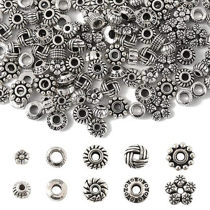 100 шт. 10 бусины из сплава в тибетском стиле, без никеля , разнообразные