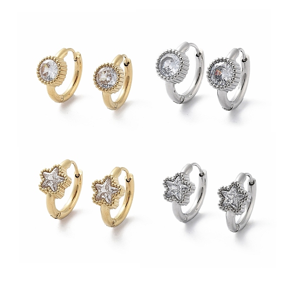 Серьги из 304 нержавеющей стали, с кубического циркония