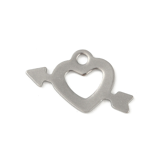 201 подвески из нержавеющей стали, стрела сквозь сердце оберег