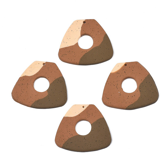 Handmade Polymer Clay Pendants, Triangle