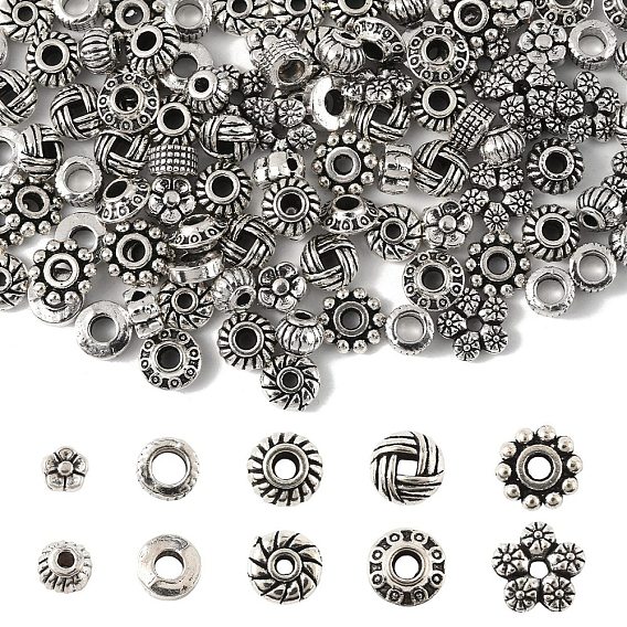 100 шт. 10 бусины из сплава в тибетском стиле, без никеля , разнообразные