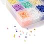 15 Colors Glass Seed Beads, for Jewelry Making & Bead Crafting, Ceylon, Round