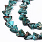 Natural Imperial Jasper Beads Strands, Triangle, Dyed