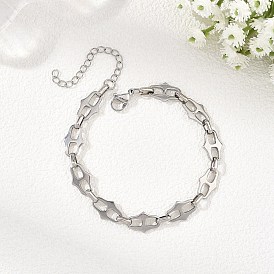 Браслеты из нержавеющей стали с овальными звеньями для женщин