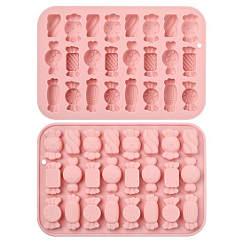 2шт. силиконовые формы для помадки в форме конфет, формы для литья смолы, для шоколада, конфеты, уф-смола, изготовление изделий из эпоксидной смолы