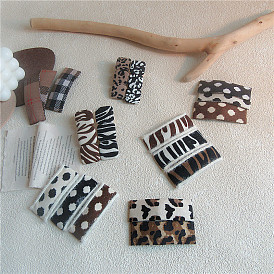 Leopard Print Hair Clip for Bangs - Practical Hairpin for Fringe, Stylish and Functional.