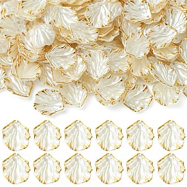 200шт акриловые подвески, золотой металл обвитыми, лист