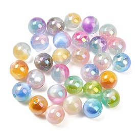 Бусины из смолы с имитацией кошачьего глаза, разноцветные бусины, круглые