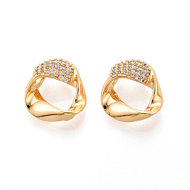 Латунные микро проложить кубического циркония прелести, кольцо, без никеля , долговечный