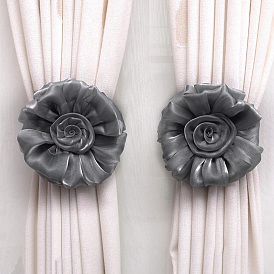 Flower Lace Curtain Tiebacks, Window Curtain Holdbacks for Home Office Decorative Rope Tie Backs