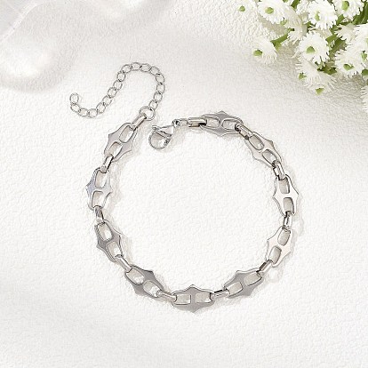 Браслеты из нержавеющей стали с овальными звеньями для женщин