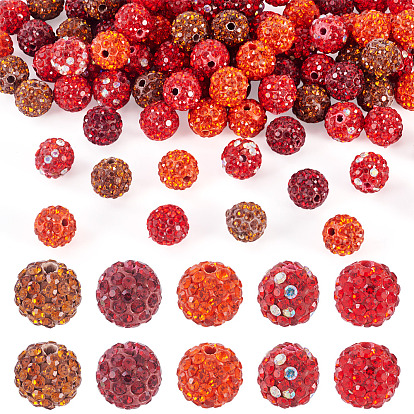 100 шт 5 цвета проложить бусины для дискотечного шара, Бусины со стразами, полимерная глина , круглые