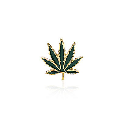 Vintage Maple Leaf Brooch Pin - Creative Alloy Dripping Oil Badge Flower for Women