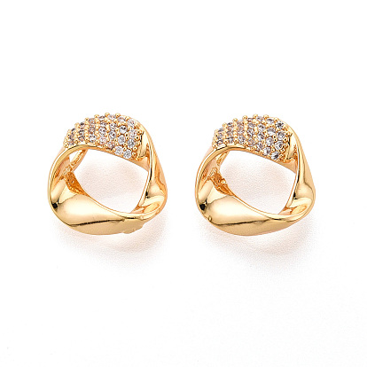 Латунные микро проложить кубического циркония прелести, кольцо, без никеля , долговечный