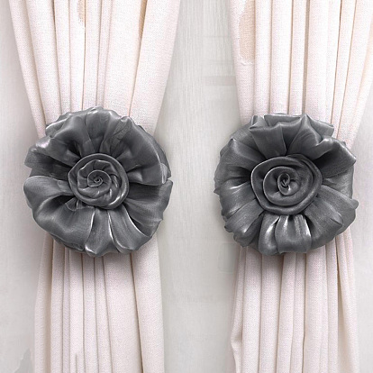 Flower Lace Curtain Tiebacks, Window Curtain Holdbacks for Home Office Decorative Rope Tie Backs
