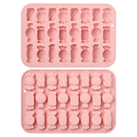 2Moldes de silicona para fondant con forma de caramelo, moldes de resina, para chocolate, caramelo, resina uv, fabricación artesanal de resina epoxi