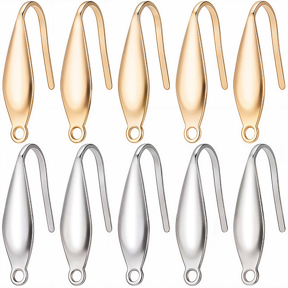 80шт 2 цвета 316 крючки для серег из хирургической нержавеющей стали