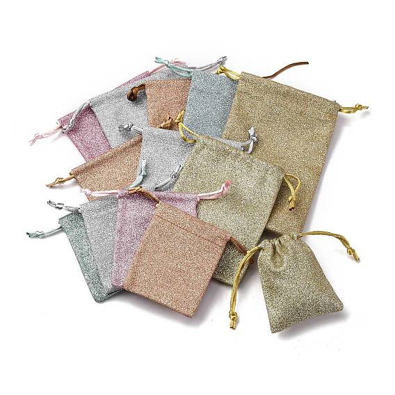Блестящие хлопковые упаковочные мешочки, прямоугольные
