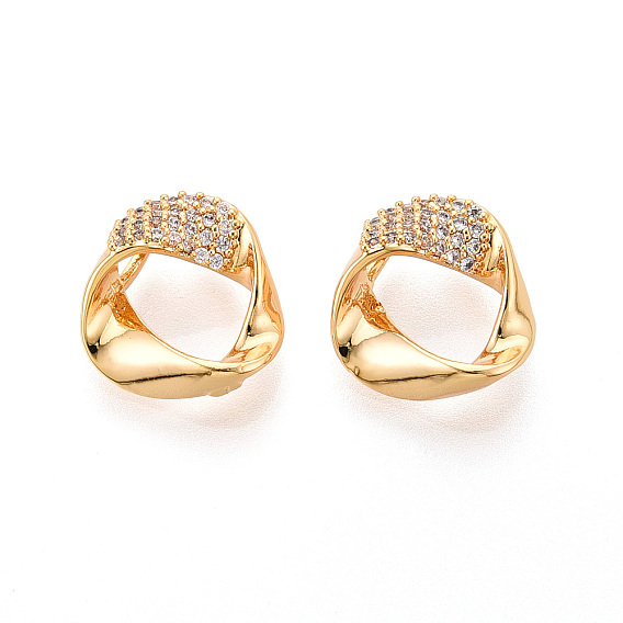 Латунные микро проложить кубического циркония прелести, кольцо, без никеля , долговечный