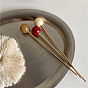 Retro Vintage Hairpin for Elegant Updo - U-shaped Hairpin with Imitation Glass Beads