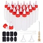 DIY Quetschflaschen Kit, mit Polyethylen (pe) Quetschflaschen, Schwein Haarbecher Pinsel, Tafel Aufkleber Etiketten, 2 ml Einweg-Kunststofftropfer und Trichterbehälter