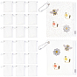 20Pcs 2 Styles Transparent PVC Zip Top Storage Bags, Rectangle with Ball Chains
