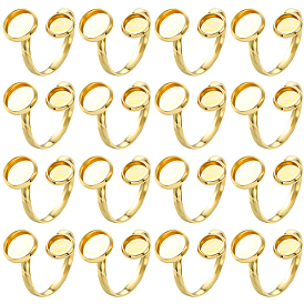 16шт. 304 нержавеющая сталь открытая манжета кольцо фурнитура, настройка кольца колодки, плоско-круглые