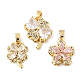 Цветок латунные микро проложить кубического циркония подвески
