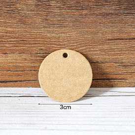 Retro Kraft Paper Gift Tags, Hange Tags, for Arts, Crafts and Food, Flat Round