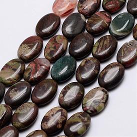 Naturelles fleurs agate perles brins, ovale