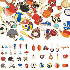 36 шт 36 стили подвески из сплава эмали, разнообразные