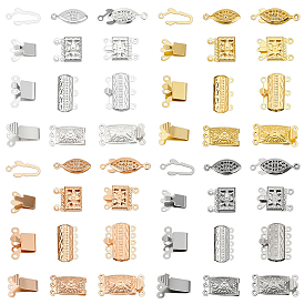 32 наборы 16 стили 304 застежки-коробки из нержавеющей стали, многожильные застежки, разнообразные