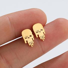 Stylish and Quirky Skull Stud Earrings for Halloween Costume Party