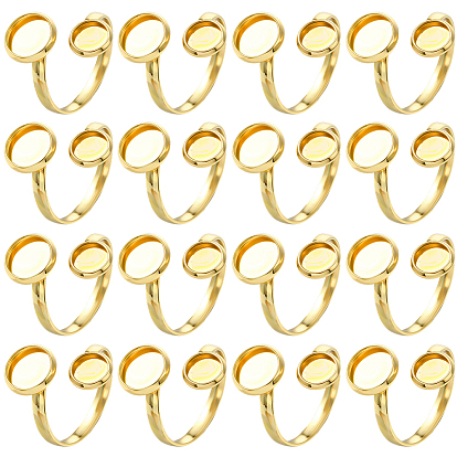 16шт. 304 нержавеющая сталь открытая манжета кольцо фурнитура, настройка кольца колодки, плоско-круглые